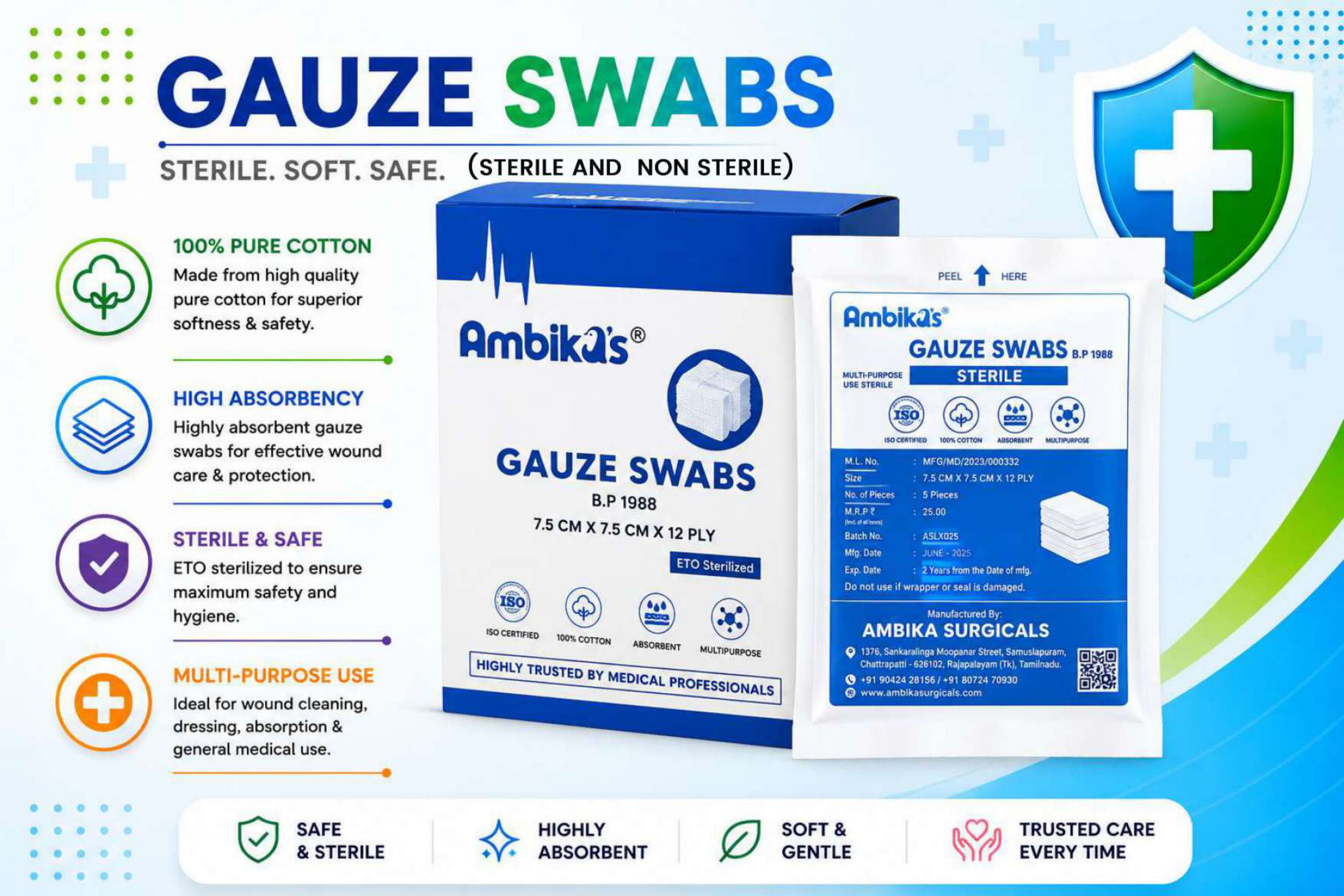 Ambika's Medical Consumables & Gauze Products Range