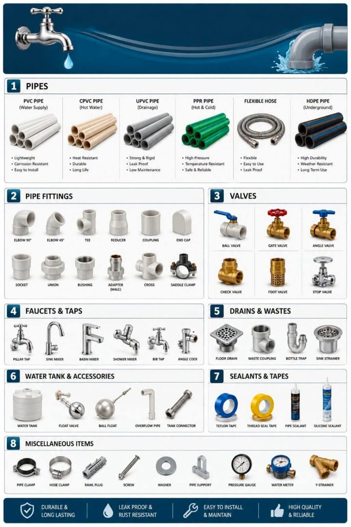 Pipes, Valves & Taps