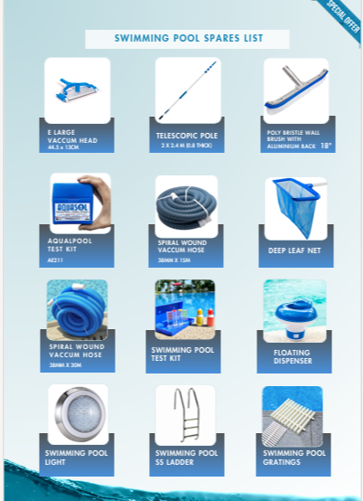 Swimming Pool Equipment & Specialty Chemicals Range
